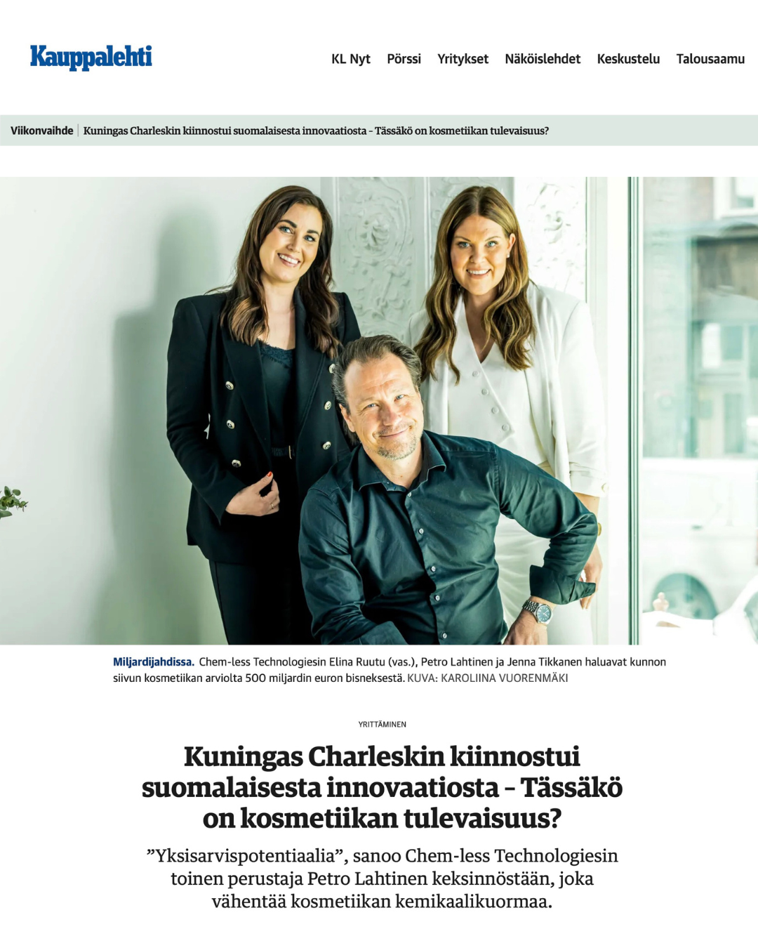 Kauppalehti says it all!